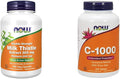 NOW Supplements Silymarin Milk Thistle Extract 300 mg with Artichoke and Dandelion &amp Supplements Vitamin C-1000 with Rose HIPS Sustained Release Antioxidant Protection*