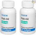 MAJOR Fish Oil 500mg Softgels - Omega-3 Fish Oil Supplement - Dietary Supplement - 130 Count (2 Pack)