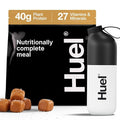 Huel Black Edition Bundle | Salted Caramel 40g Vegan Protein Powder + Shaker Bottle | Nutritionally Complete Meal | 27 Vitamins and Minerals Gluten Free | Lockable Lid to Avoid Spills | BPA Free