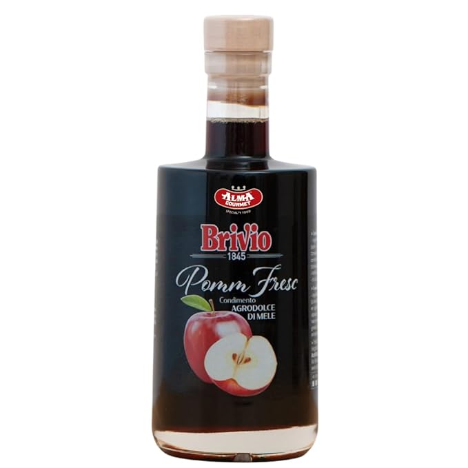 Alma Gourmet x Brivio Super Dense Sweet and Sour Apple Condiment - Extra Thick Apple Condiment Ideal for Salads Marinades Glazes Roasted Meats and Vegetables Fruit Salads Ice Cream and Desserts -