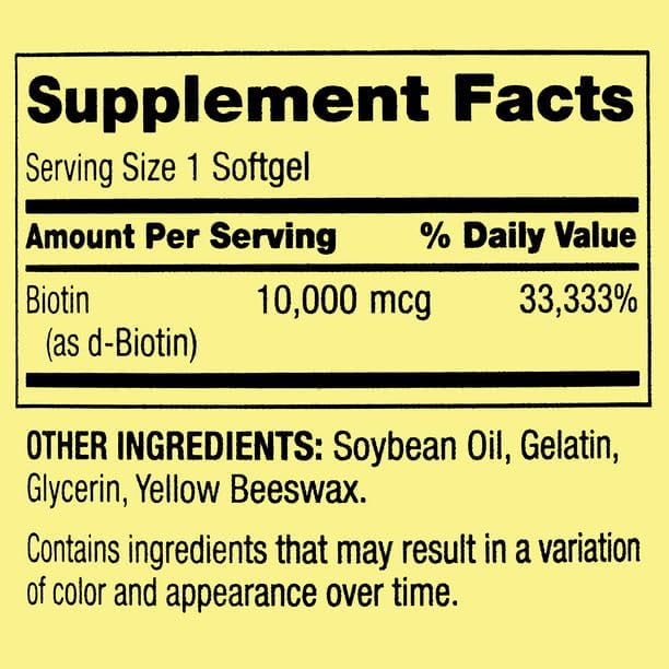 IKJ Biotin Hair/Skin/Nails Health Dietary Supplement Softgels 10000 mcg 120 Count