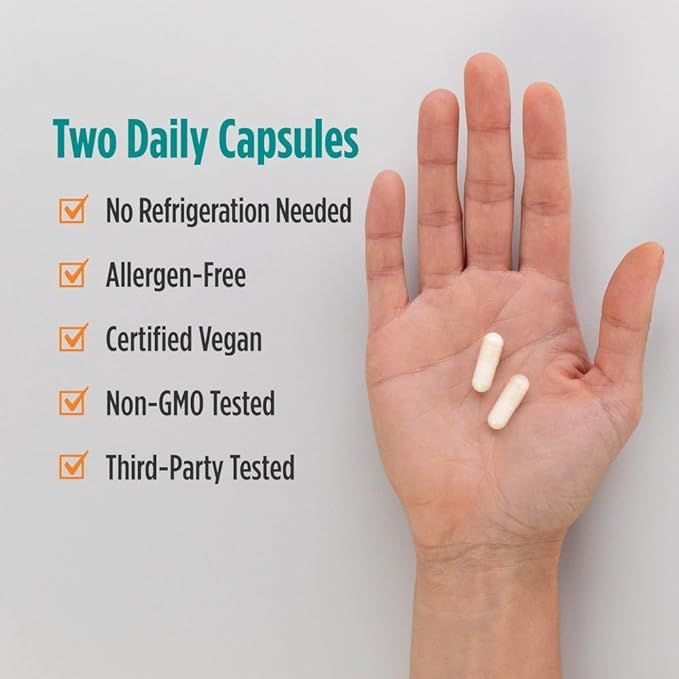 Nordic Naturals Nordic Flora Probiotic Daily - 60 Capsules - 4 Probiotic Strains with 12 Billion Cultures - Optimal Wellness Immune Support Digestive Health - Non-GMO Vegan - 30 Servings