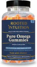 Pure Omega Gummies | Sugar Free EPA and DHA Omega-3 Support | Natural Lemon Flavor | 60 Gummies