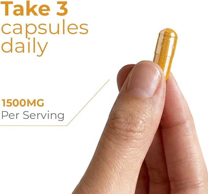 Turmeric Curcumin Supplement with Black Pepper Extract 1500mg – Absorption Supports Joint Health – Non-GMO 120 Vegan Capsules