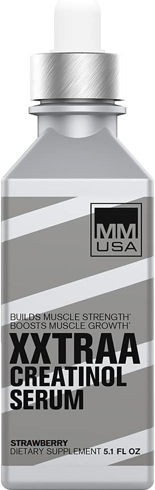 MMUSA XXTRAA Stable Creatine Serum for Bodybuilding &amp Powerlifting. Boosts Muscle Mass Strength Energy &amp Endurance. Speeds Recovery Reduces Lactic Acid. with Joint Support. Strawberry 5.1