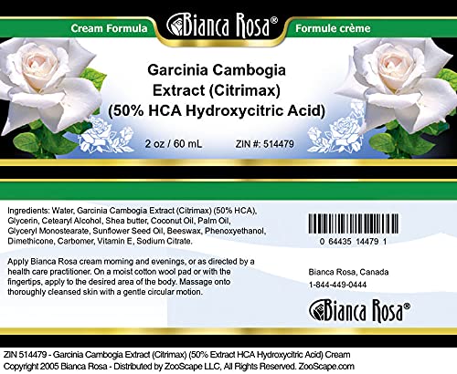 Bianca Rosa Garcinia Cambogia Extract (Citrimax) (50% HCA Hydroxycitric Acid) Cream (2 oz ZIN: 514479)