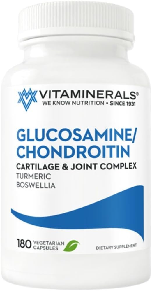 Vitaminerals® 128 Glucosamine Joint Support Glucosamine-Chondroitin Complex | Veggie Caps (180 Count)