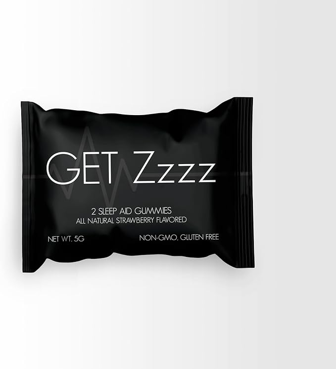 GET Zzzz Sleep Gummies | Vegan Non-GMO Gluten-Free Sleep Supplement with Melatonin L-Theanine &amp Magnesium Glycinate | Promotes Restful Sleep &amp Relaxation | Individually Wrapped Pack of 12