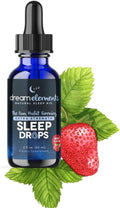 Liquid Sleep Drops – Extra Strength Natural Sleep Aid with Melatonin L-Theanine Valerian and Magnesium – Fast-Acting Non-Habit Forming Berry Flavor 2oz