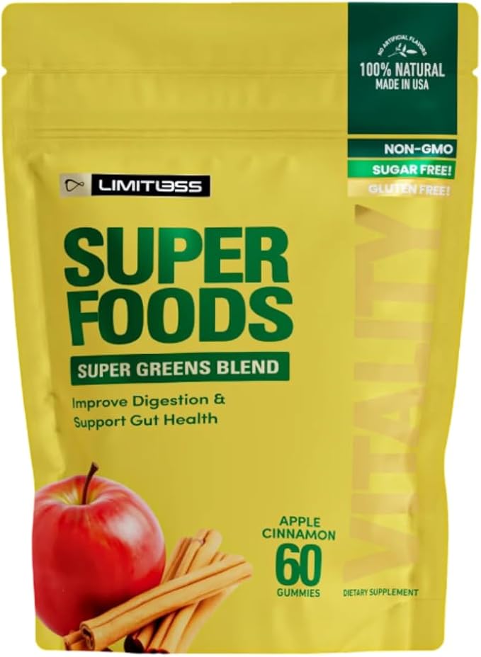 Limitless Superfoods Daily Greens Gummies - 30 Day Supply