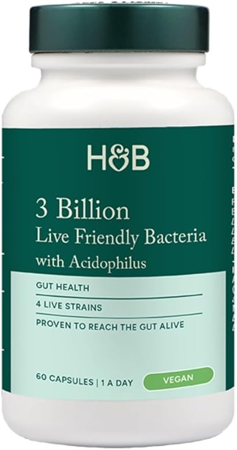 Holland and Barrett Live Friendly Bacteria with Acidophilus 3 Billion 60 Capsules