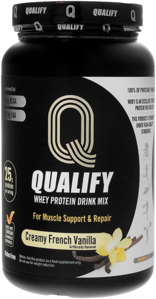 French Vanilla + Wild Strawberry Whey Protein Powder Bundle - Gluten-Free 25g Protein 5.5g BCAA 2.7g Leucine 1.4g Isoleucine 1.4g Valine