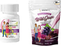 BariatricPal 30-Day Bariatric Vitamin Bundle (Multivitamin ONE 1 per Day! Capsule with 18mg Iron and Calcium Citrate Soft Chews 500mg with Probiotics - Wild Grape)