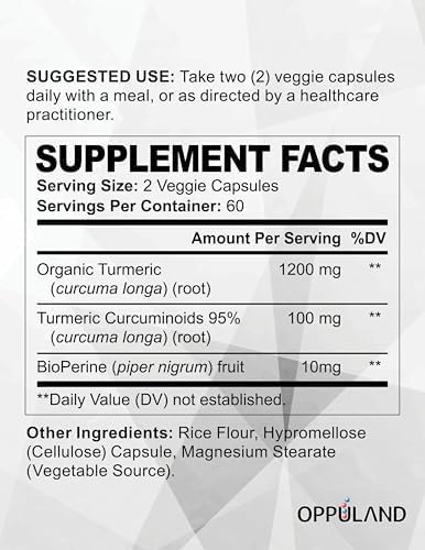 Organic Turmeric Capsules - 120 ct