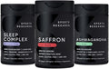 Sports Research® Sleep Pack - Pure Saffron Supplement 30 mg + Sleep Complex- Melatonin-Free + Ashwagandha Softgels