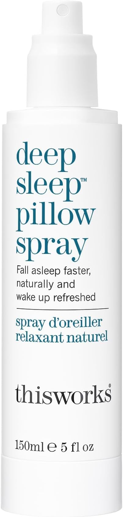 THISWORKS Deep Sleep Pillow Spray – Fast-Acting Natural Rest Formula with Essential Oils of Lavender Vetivert &amp Camomile – 150 ml (5 fl oz)