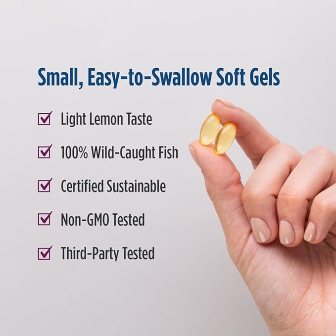 Nordic Naturals Complete Omega Jr. Lemon - 180 Mini Soft Gels - 283 mg Total Omega-3s &amp 35 mg GLA - Healthy Cognition Nervous System Function - Non-GMO - 90 Servings
