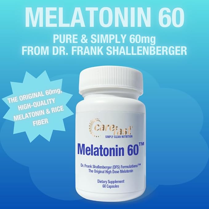 Pure Melatonin 60mg | 240 High-Dose Easy-to-Swallow Capsules | Natural Sleep Aid | Non-Habit Forming | Holistic Wellness