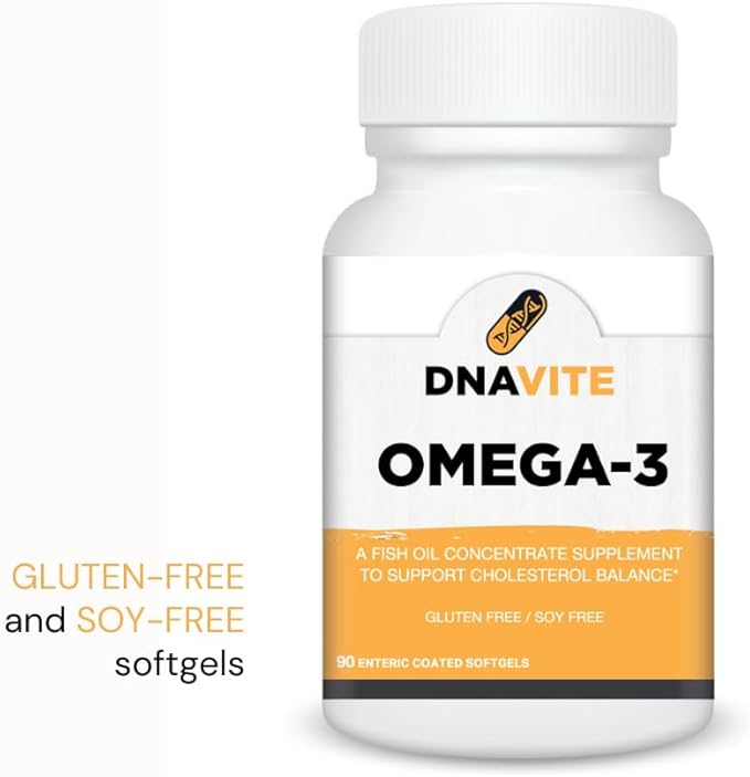 Omega-3 Fish Oil Supplement – 1000 mg Wild-Caught Fish Oil with 300 mg EPA &amp 200 mg DHA per Softgel – Enteric Coated No Fishy Aftertaste – Heart Brain &amp Cholesterol Support