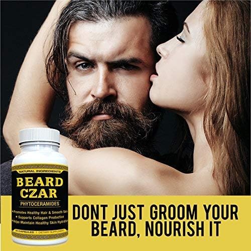 The Beard Czar- Phytoceramides- Promotes Healthy Hair &amp Smooth Skin- Supports Collagen Production- Helps Maintain Healthy Skin Hydration- 30 Capsules
