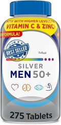 Silver Men 50+ Multivitamin Better Guide Vitamins Supplements 275 Count (Pack of 1)