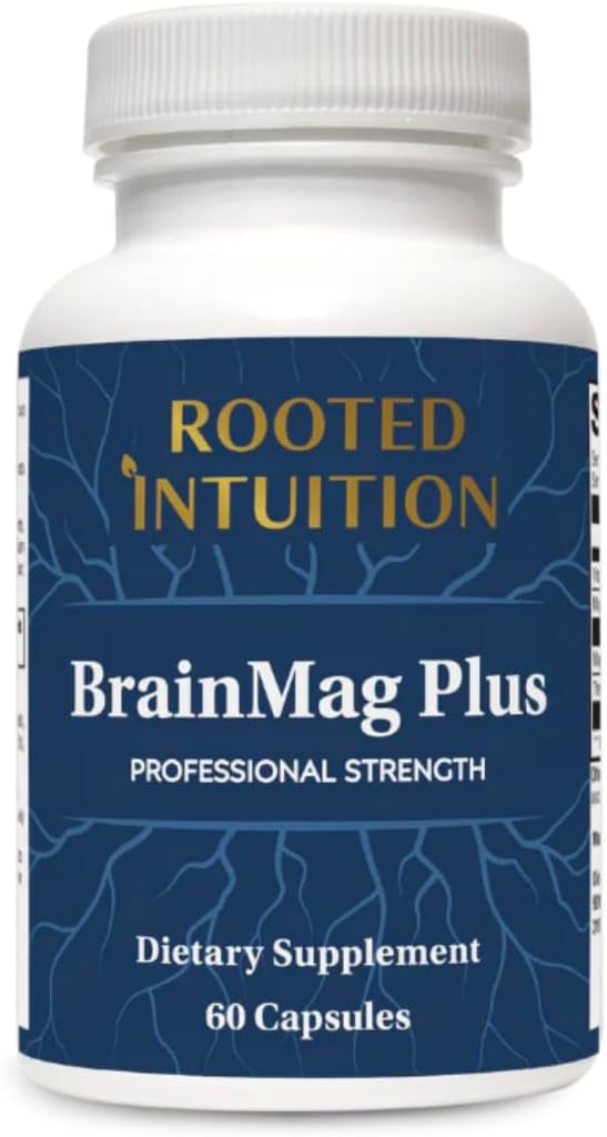 Brain Mag Plus - Magnesium L-Threonate Methylcobalamin &amp Theacrine for Clear Focus Mental Energy &amp Motivation | Non-Habit Forming Stimulant-Free | 60 Capsules