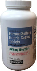 Ferrous Sulfate Enteric-Coated 325 mg 1000 Tablets