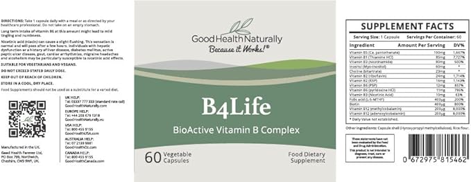 GOOD HEALTH NATURALLY BECAUSE IT WORKS! B4Life | BioActive Vitamin B Complex
