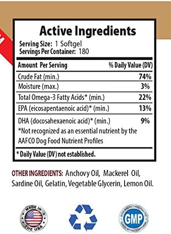 Dog Fat Pills - Omega 3 - Dog Chewy SOFTGELS - Skin Health - Joint Support - Heart Health - pet Omega 3 for Dog - 360 Softgels (2 Bottle)
