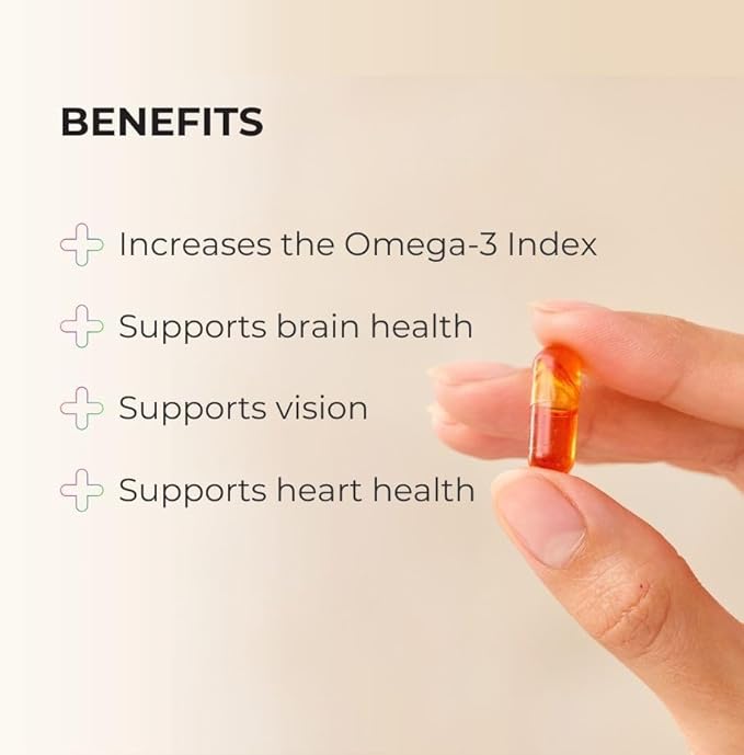 Juice Plus+ Omega Blend - Vegan Fish-Less No Aftertaste - Omega 3 5 6 7 &amp 9 Fatty Acids from Algae &amp Seeds - DHA ALA &amp EPA for Brain &amp Vision - 1 Bottle (60 Servings)