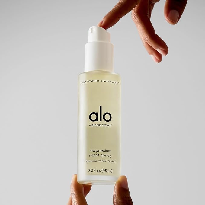 Alo Magnesium Reset Body Spray + Mini | For Sleep &amp Natural Stress Relief – Calming Blend with Magnesium Valerian Root Arnica &amp Essential Oils | Made in USA - 3.2 oz + 0.7 oz