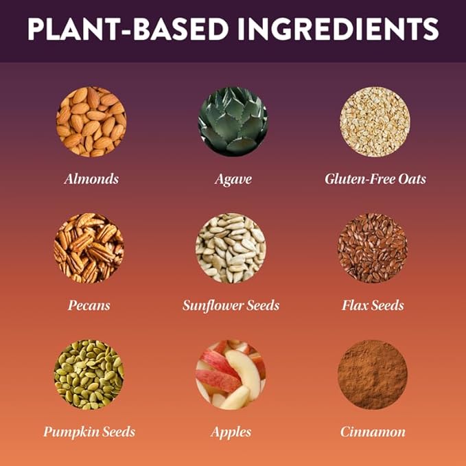 Protein Puck Vegan Plant based Protein Bar – Natural Healthy Snack Bars 12 Count 1.34oz Mini Gluten Free Dairy Free No GMO Kosher – Harvest Moon - Apple Cinnamon Pecan Sport Nutrition