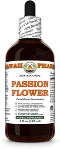 Hawaii Pharm Passion Flower Alcohol-Free Extract Glycerite for Calm and Sleep Support Soothes Digestive Discomfort Promotes Relaxation Encourages Emotional Balance - 4 fl.oz