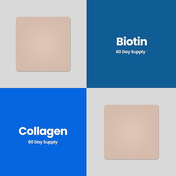 Veru Wellness Hair Skin Nail Duo Lifestyle Patches - Biotin Collagen - Self Adhesive Time Release Topical Patch 8-10 Hours (60 Day Supply)