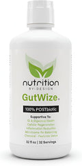 GutWize™ 100% POSTbiotic Liquid Supplement – Gut Health &amp Immune Support – Eases Bloating Gas &amp Indigestion – Shelf-Stable – Vegan Non-GMO Gluten-Free – 30 Servings