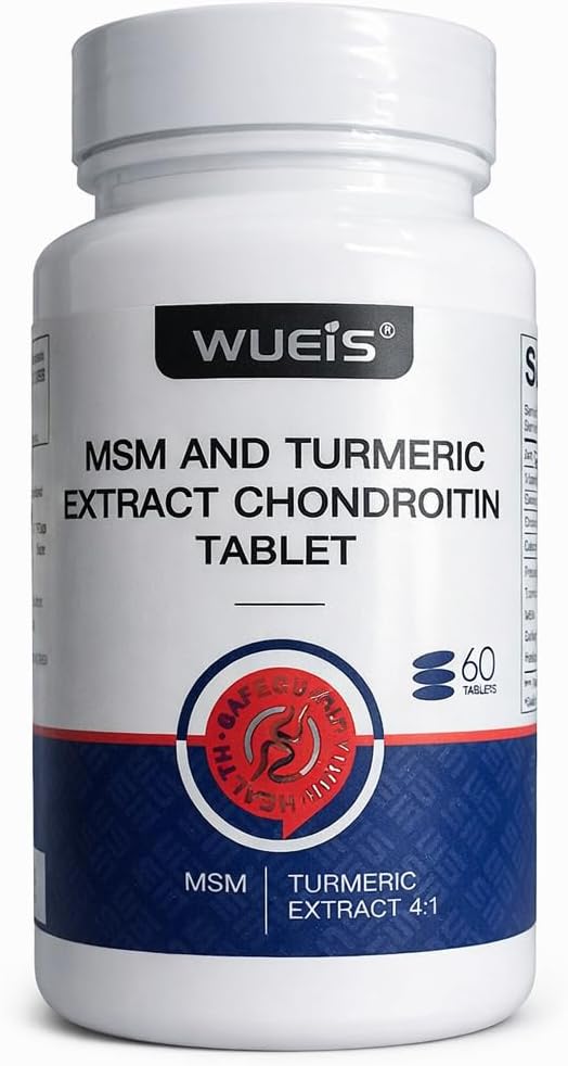 Turmeric Glucosamine MSM Joint Supplement for Men &amp Women Plus Vitamin D3 Collagen Type II &amp Hyaluronic Acid Supports Joint Comfort Flexibility &amp Mobility 60 Tablets (30-Day Supply)
