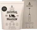 Ancestral Supplements Vanilla Protein Bundle &amp Frother Wand – Grass Fed Beef Organ Blend with 20g Protein Gut Health Support &amp Organic Mushrooms Rechargeable Electric Frother Wand (Double Wh