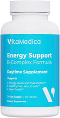 VitaMedica | Energy Support Multivitamin w B Complex | Energy Booster | Vitamin B6 &amp B12 | Clarity &amp Focus | Biotin for Hair Skin &amp Nails | Energy Supplements | 90 Ct