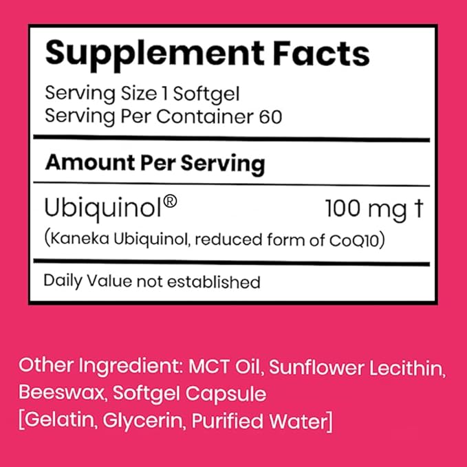 BBETTER CoQ10 – 100 mg with Kaneka Ubiquinol Active Form of Coenzyme Q10 -Supports Cellular Health &amp Heart Health - Natural Energy Production- High-Absorption Formula - 180 Softgels