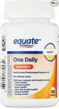 Equate One Daily Women's Multivitamin Multimineral Supplement Tablets 100 Count Sticker