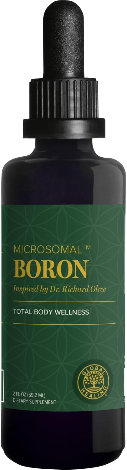 Global Healing Center - Boron Supplement for Men and Women - More Bioavailable Than Liposomal for Bone Health Metabolism and Enhanced Magnesium Absorption 5 mg (2 Oz)