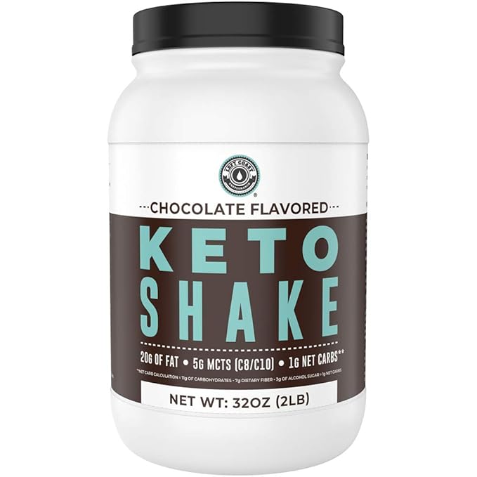 Keto Meal Replacement Shakes Chocolate 2lbs Low Carb Keto Protein Shake Mix MCT Powder Grass Fed Hydrolyzed Collagen Peptides Keto Breakfast Shake 20g Fat 14g Protein 1 Net Carb Zero Sugar