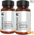 GutArmor Gut &amp Heart Health + Immune Support | 120 Soft Gel Capsules | Pure Butyrate 350mg &amp Vitamin D3 2000IUs &amp Vitamin K2 120mcg | Heart Health | Gastrointestinal Support
