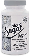 Blood Sugar Support Pro - All Natural Herbal Supplement - 31 Herbs Including Fenugreek Moringa Moringa Amla Ceylon Cinnamon Ashwagandha and a Powerful Proprietary Blend.