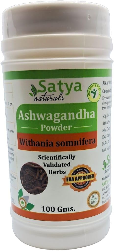 Ashwagandha (Withania Sominfera) Powder for Men and Women | Ayurvedic Herbal Powder Supplement/Remedy | Pack of 100 GMS. (4 Packs of 100 GMS.)
