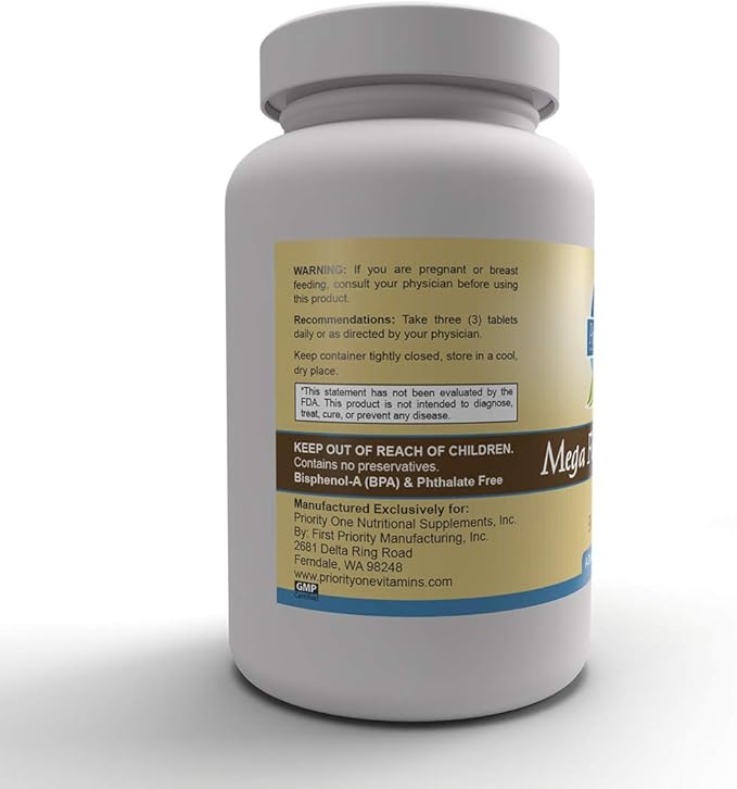 Priority One Vitamins Mega Flavonoid 2000 90 Tablets - Clinically dosed bioflavonoid Combination.
