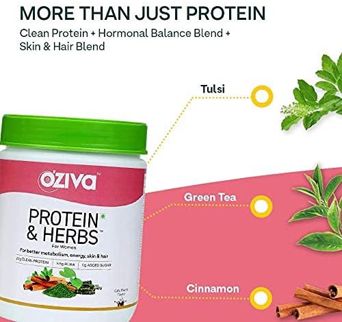 Seasol Protein &amp Herbs Women (Natural Protein Powder with Ayurvedic Herbs - Shatavari Giloy Curcumin &amp Multivitamins) for Better Metabolism Skin &amp Hair Certified Clean (Chocolate 50