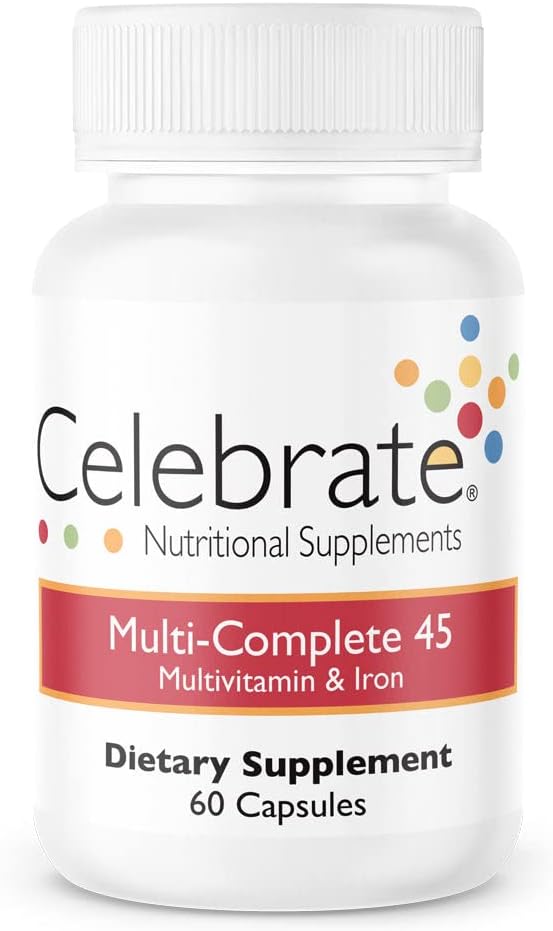Celebrate Vitamins Bariatric Bundle – Multi-Complete 45mg Iron Multivitamin &amp Balance Probiotic + Prebiotic Capsules Post-Surgery Nutritional &amp Digestive Support for Sleeve Gastrectomy &amp