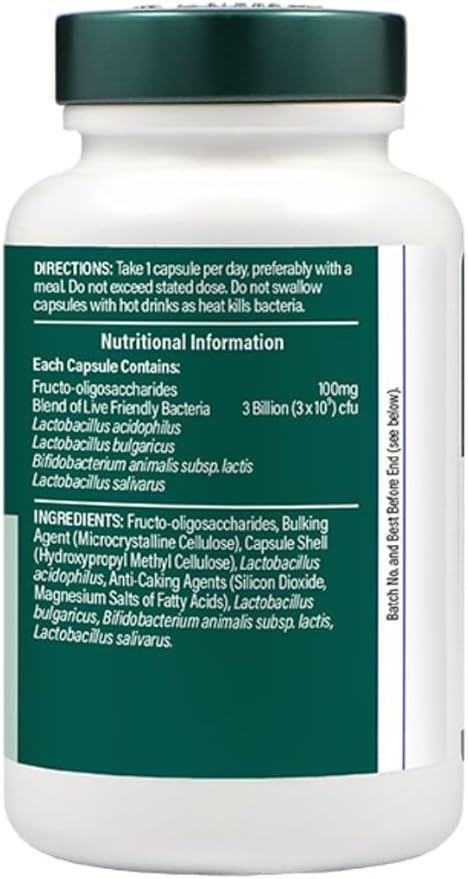 Holland and Barrett Live Friendly Bacteria with Acidophilus 3 Billion 60 Capsules