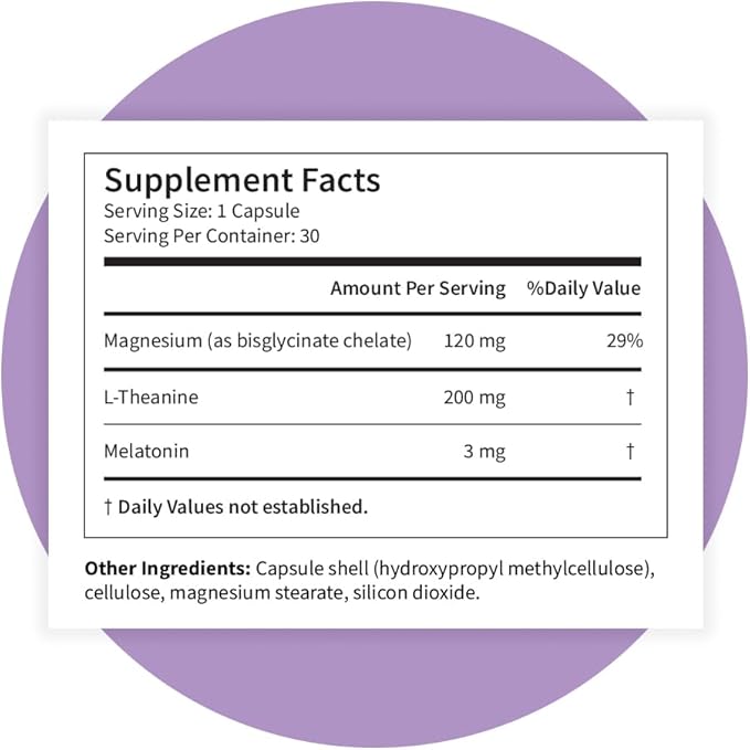 Pattern Wellness Sleep Complex – Supports Relaxation &amp Healthy Sleep Patterns – with Melatonin L-Theanine &amp Magnesium – 30 Vegan Capsules